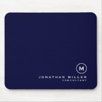 Minimal Classic Monogram Navy Blue