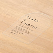 Minimal Classic Script Modern Wedding Invitation Acryleinladungen (Ablage )