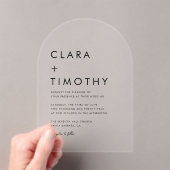 Minimal Classic Script Modern Wedding Invitation Acryleinladungen (Insitu (Handheld))