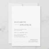 Minimal Classic Wedding Photo Einladung (Vorderseite)