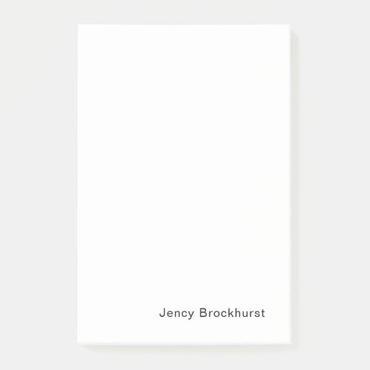 Minimal Classic White Masculine Design Post-it Klebezettel (Vorderseite)