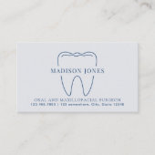 Minimal Classy Blue Dentist Ernennung Visitenkarte (Vorderseite)