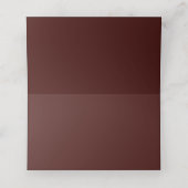 Minimal Classy Chic Burgundy Ivory Photo Wedding Platzkarte (Innenseite Aufgefaltet)