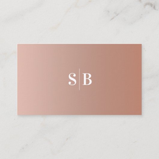 Minimal Clay & Blush Ombre Fade Wedding Registry Begleitkarte (Rückseite)