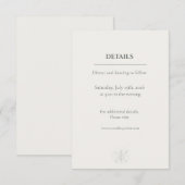 Minimal Coastal Sand Dollar Wedding Begleitkarte (Vorne/Hinten)