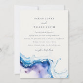 Minimal Coastal Sea Beach Watercolor Wedding Einladung (Vorderseite)