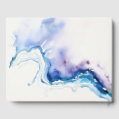 Minimal Coastal Sea Beach Watercolor Wedding Gästebuch (Rückseite)