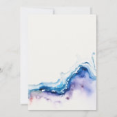 Minimal Coastal Sea Beach Watercolor Wedding Save The Date (Rückseite)