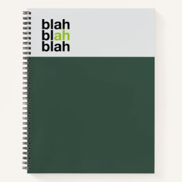 Minimal Color Block Notebook – Blah Blah Blah Notizblock