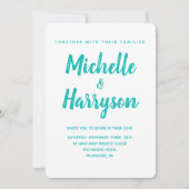 Minimal Color Blue Wedding Einladung (Vorderseite)