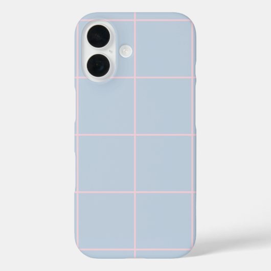 Minimal Color Grid Check Pattern Case-Mate iPhone Hülle (Rückseite)