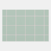 Minimal Color Grid Check Pattern Geschenkpapier Set (Vorderseite)