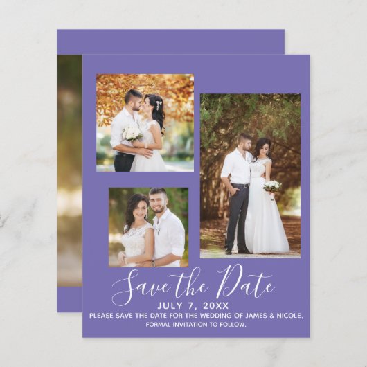 Minimal Color Modernes Hochzeitsstift Save the Dat (Vorne/Hinten)