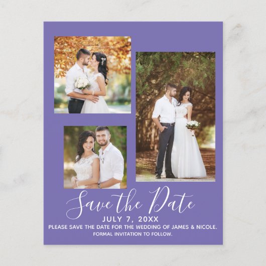 Minimal Color Modernes Hochzeitsstift Save the Dat (Vorderseite)