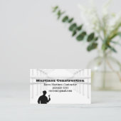 Minimal Construction Business Card Visitenkarte (Stehend Vorderseite)