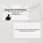Minimal Construction Business Card Visitenkarte (Vorne/Hinten)
