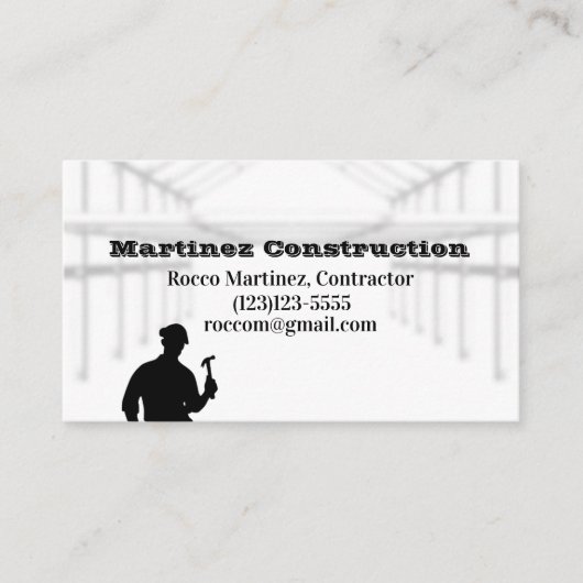 Minimal Construction Business Card Visitenkarte (Vorderseite)