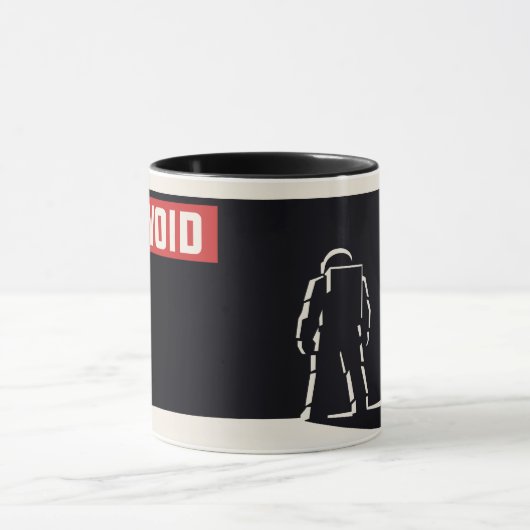 Minimal Constructivist Black & Red Astronaut Space Tasse (Zentrum)