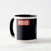 Minimal Constructivist Black & Red Astronaut Space Tasse (Vorderseite Links)
