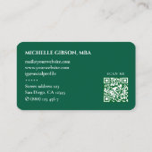 Minimal Consulting Beruflich Hunter Green Visitenkarte (Rückseite)