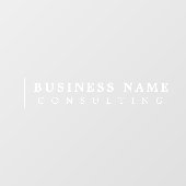 Minimal Consulting Company Moderne Typografie Fensteraufkleber (Blatt)