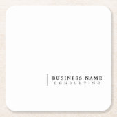 Minimal Consulting Company Moderne Typografie Rechteckiger Pappuntersetzer (Vorderseite)