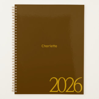 Minimal Corporate Brown Yearly Planner Planer