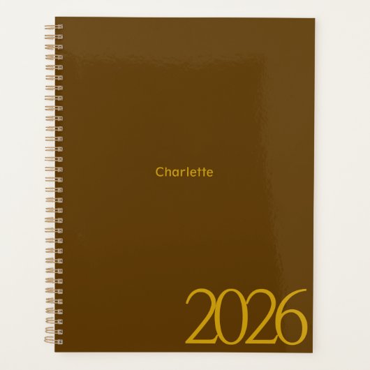 Minimal Corporate Brown Yearly Planner Planer (Vorderseite)