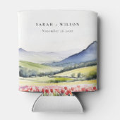 Minimal Country Spring Blumenlandschaft Hochzeiten Dosenkühler (Rückseite)