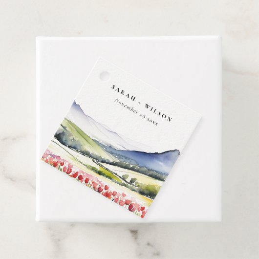 Minimal Country Spring Blumenlandschaft Hochzeiten Geschenkanhänger (Beispiel)