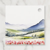 Minimal Country Spring Blumenlandschaft Hochzeiten Geschenkanhänger (Rückseite)