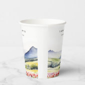 Minimal Country Spring Blumenlandschaft Hochzeiten Pappbecher (Rechts)