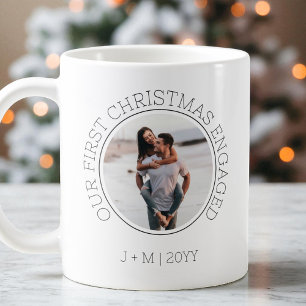 Minimal Couple 2 Foto Unser erstes Weihnachtsfest Kaffeetasse