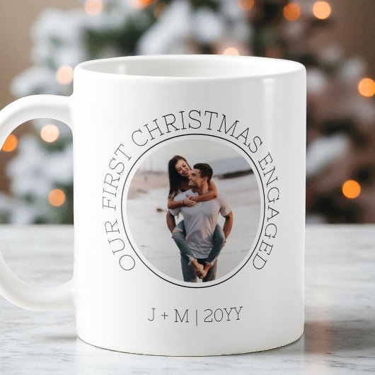 Minimal Couple 2 Foto Unser erstes Weihnachtsfest Kaffeetasse