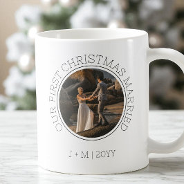 Minimal Couple 2 Foto Unser erstes Weihnachtsfest  Kaffeetasse