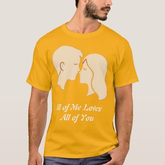 Minimal Couple Silhouette Happy Valentines Day T-Shirt (Vorderseite)