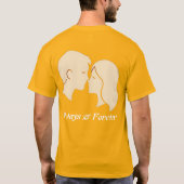 Minimal Couple Silhouette Happy Valentines Day T-Shirt (Rückseite)