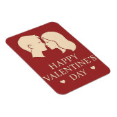 Minimal Couple Silhouette Romantic Valentines Hear Magnet (Rechte Seite)