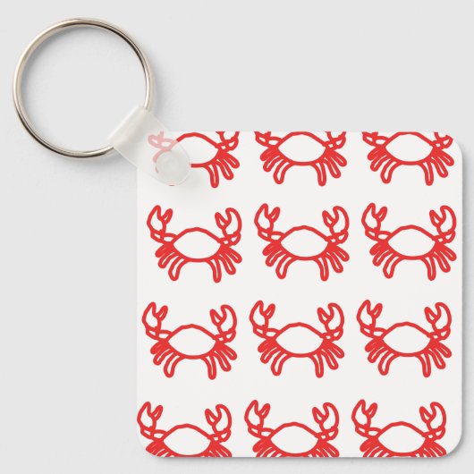 Minimal Crab Zodiac Keychain – Modern Schlüsselanhänger (Vorderseite)