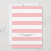 Minimal Crawfish Boil Babydusche | Blush Streifen Einladung (Rückseite)