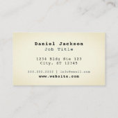 Minimal Cream Green Water Ripples Rain Schreibmasc Visitenkarte (Rückseite)