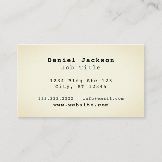 Minimal Cream Green Water Ripples Rain Schreibmasc Visitenkarte (Rückseite)