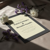 Minimal Cream Typography Wedding Invitation Einladung
