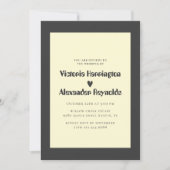Minimal Cream Typography Wedding Invitation Einladung (Vorderseite)