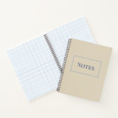 Minimal Creme und Blue Notebook Notizblock (Innenseite)