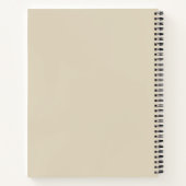 Minimal Creme und Blue Notebook Notizblock (Rückseite)