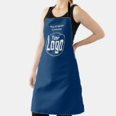 Minimal Custom Company Logo blau Weiß Schürze (InSitu)