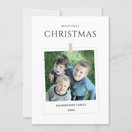MINIMAL CUSTOM FAMILIENFOTO MERRIEST CHRISTMAS FEIERTAGSKARTE