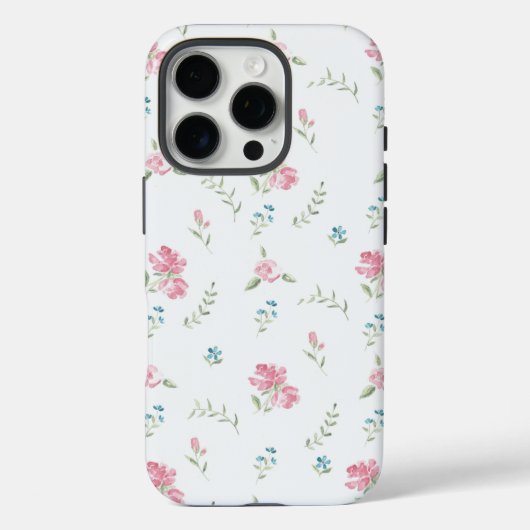 Minimal Custom Floral Photo Case-Mate iPhone Hülle (Rückseite)
