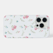 Minimal Custom Floral Photo iPhone Hülle (Rückseite (Horizontal))